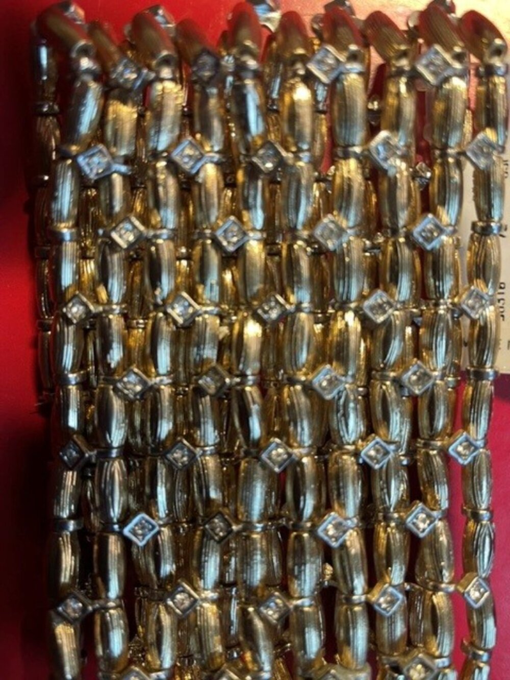 Cache Gold-Tone Crystal Stretch Bracelet